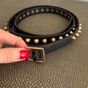 Zara Black and Gold Studded Belt
